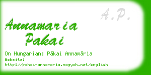 annamaria pakai business card